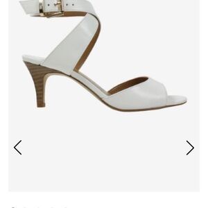 J.Renee White Ankle Strap Heels